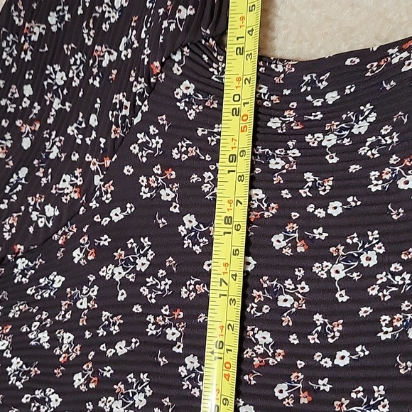 Adrianna Papell Boho Style Flower Pattern With Puff Sleeves US S - Picture 7 of 15